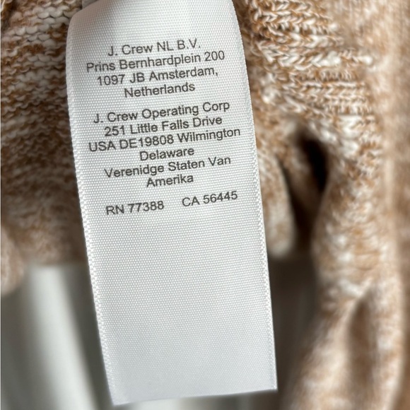 J. CREW NWT Women's Tan & White Marked Button-up V-neck Cardigan Sweater - Picture 8 of 11